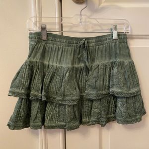 Green Ruffle Skirt/skort